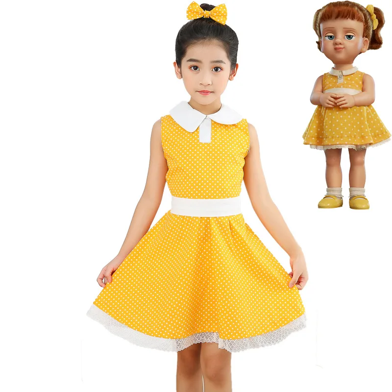 Girls Dot Gabby Dress Cosplay Story 4 of Toy Costume Kids Sleeveless Casual Clothing Summer Mini Dress Cartoon Gabby Girls Dress
Girls Dot Gabby Dress Cosplay Story 4 of Toy Costume Kids Sleeveless Casual Clothing Summer Mini Dress Cartoon Gabby Girls Dress