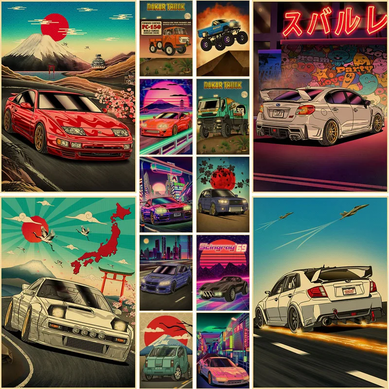 Street Car Racing GTR SUV 80S Posters Retro Kraft Paper Decoration Wall Art Painting Home Decor Room Bar Decorative Stickers
Street Car Racing GTR SUV 80S Posters Retro Kraft Paper Decoration Wall Art Painting Home Decor Room Bar Decorative Stickers