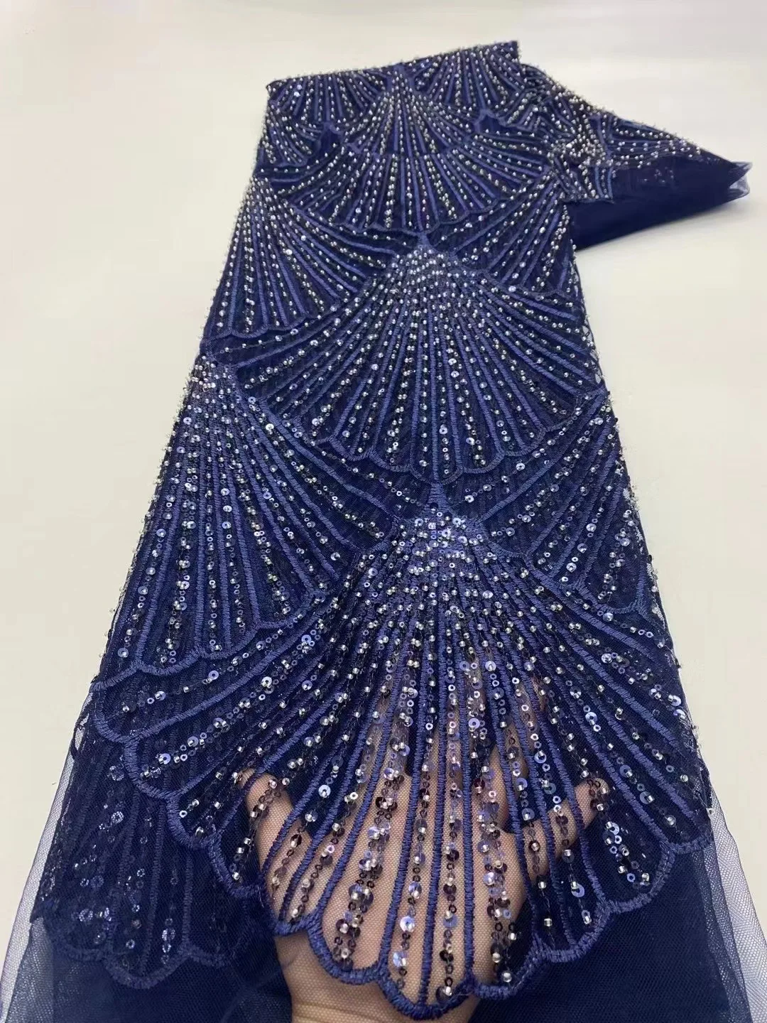 Navy Blue Handmade Beads Lace Fabric For Wedding 2022 African Sequins Lace Fabric Nigerian Lace Fabric For Party Dress KXX22302
Navy Blue Handmade Beads Lace Fabric For Wedding 2022 African Sequins Lace Fabric Nigerian Lace Fabric For Party Dress KXX22302