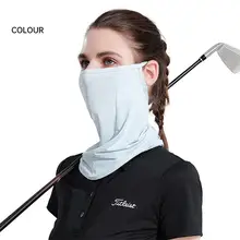 2023 Ice Silk Sunscreen Mask Scarf Riding Neck Guard Breathable Ear Type Face Cover
