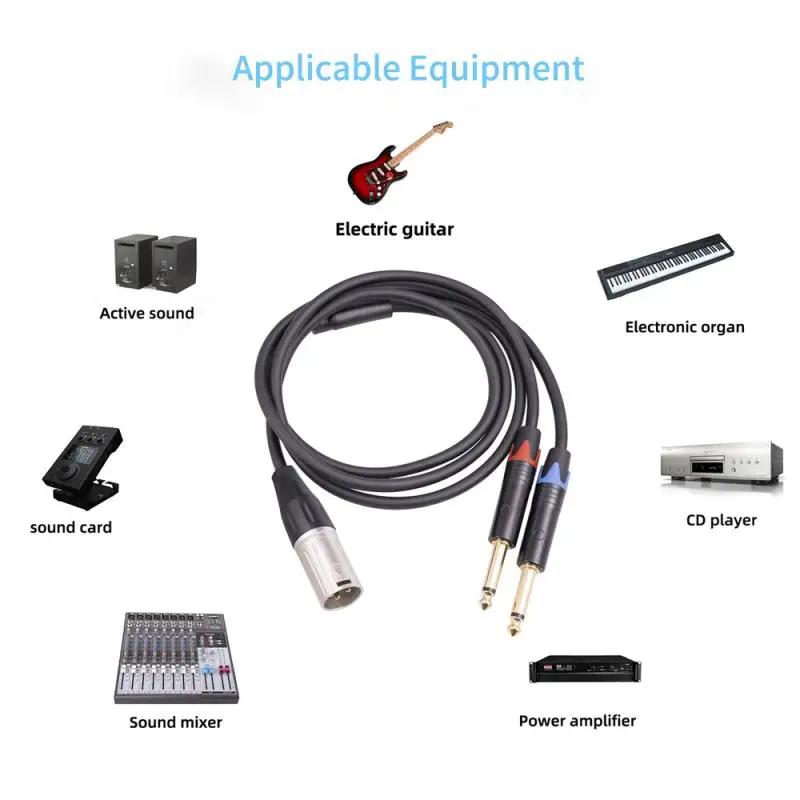 Gold Plating Suitable For All Digital Products 1/4 To Xlr Male Y-shaped Good Contact Performance Rugged And Durable
Gold Plating Suitable For All Digital Products 1/4 To Xlr Male Y-shaped Good Contact Performance Rugged And Durable