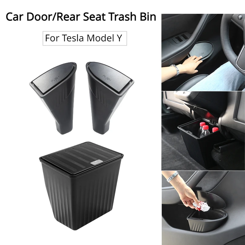 Trash Can for Tesla Model Y Car Door/Rear Seat Trash Bin Under Seat Storage Box Organizer with Cover Car Interior Accessories
Trash Can for Tesla Model Y Car Door/Rear Seat Trash Bin Under Seat Storage Box Organizer with Cover Car Interior Accessories