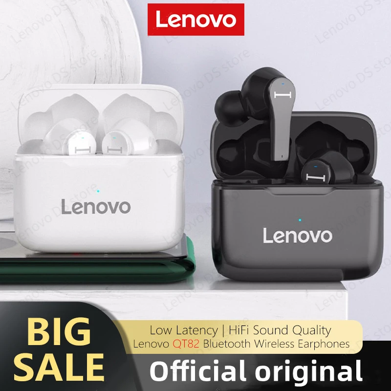Original Lenovo QT82 Wireless Bluetooth Headset V5.0 Touch Headset Earbuds Stereo HD Call With 400mAh Battery IPX5 Waterproof
Original Lenovo QT82 Wireless Bluetooth Headset V5.0 Touch Headset Earbuds Stereo HD Call With 400mAh Battery IPX5 Waterproof