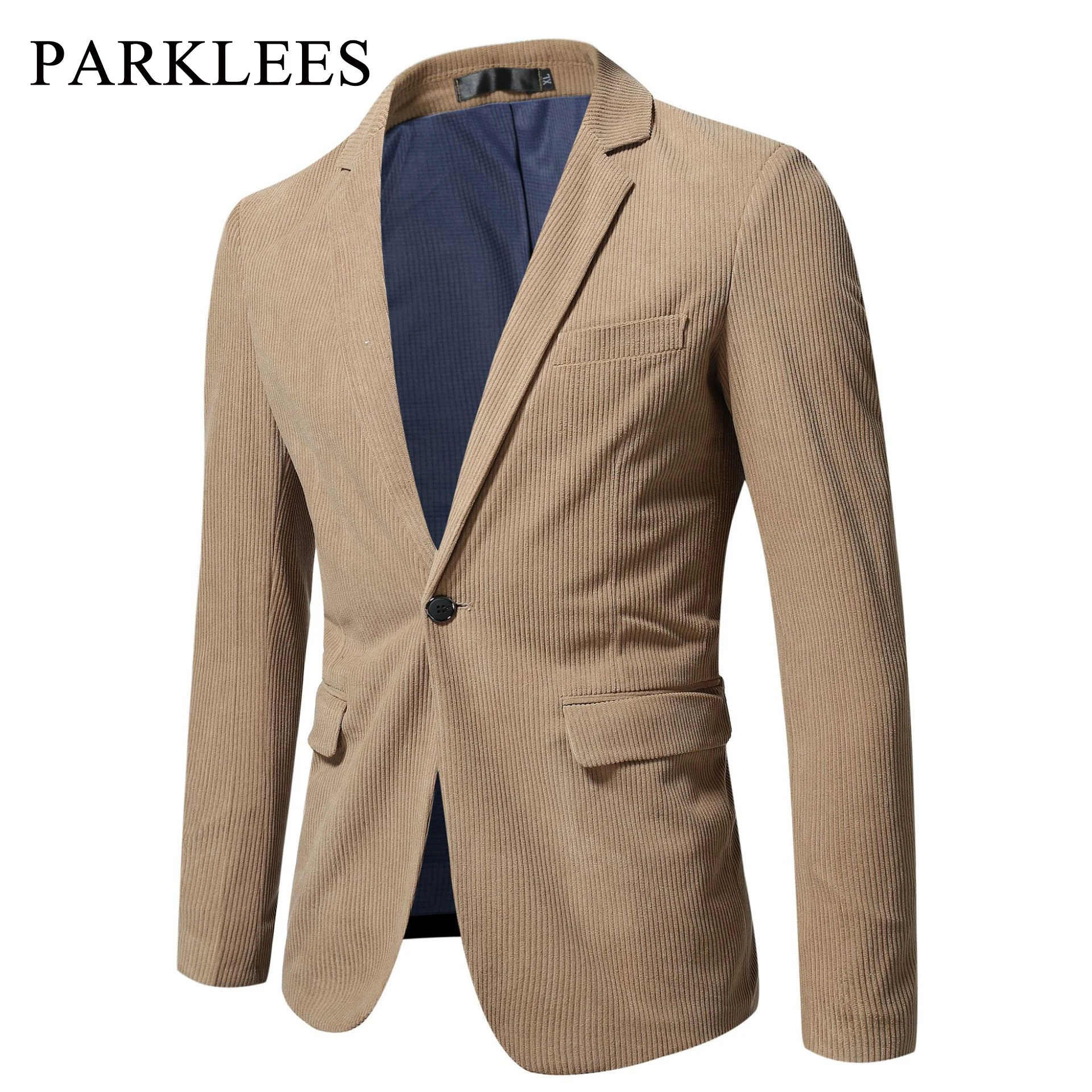 Parklees Mens Khaki Corduroy Blazer 2022 Autumn Winter New Slim Fit One Button Blazer Jacket Vintage Casual Notched Lapel Coats
Parklees Mens Khaki Corduroy Blazer 2022 Autumn Winter New Slim Fit One Button Blazer Jacket Vintage Casual Notched Lapel Coats