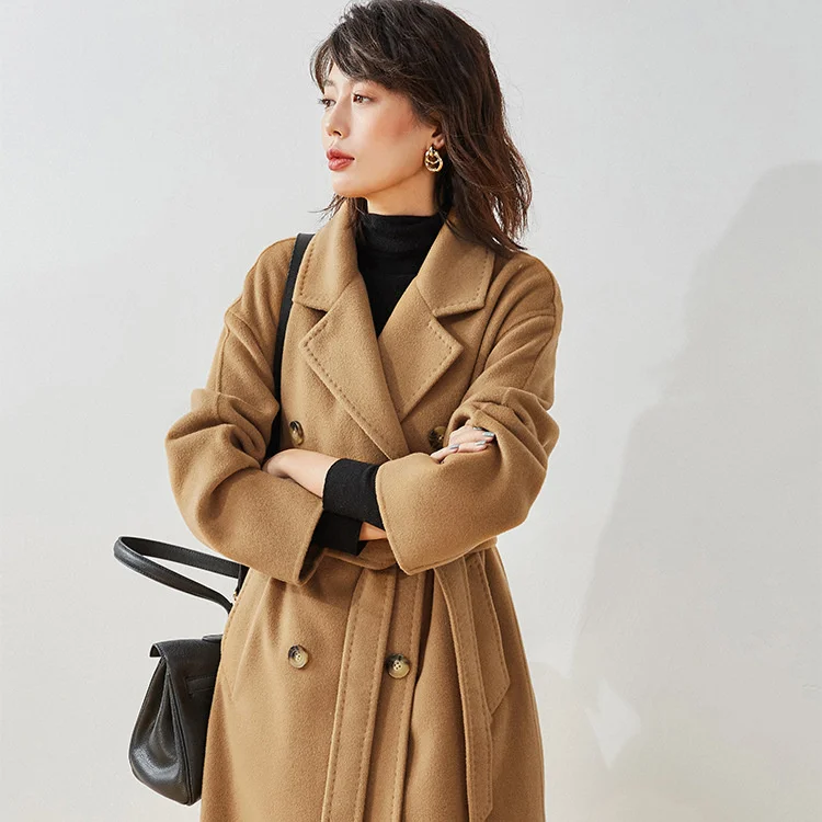 21 coat female autumn and winter loose type thin and long casual double-sided cashmere wool coat female 13012
21 coat female autumn and winter loose type thin and long casual double-sided cashmere wool coat female 13012