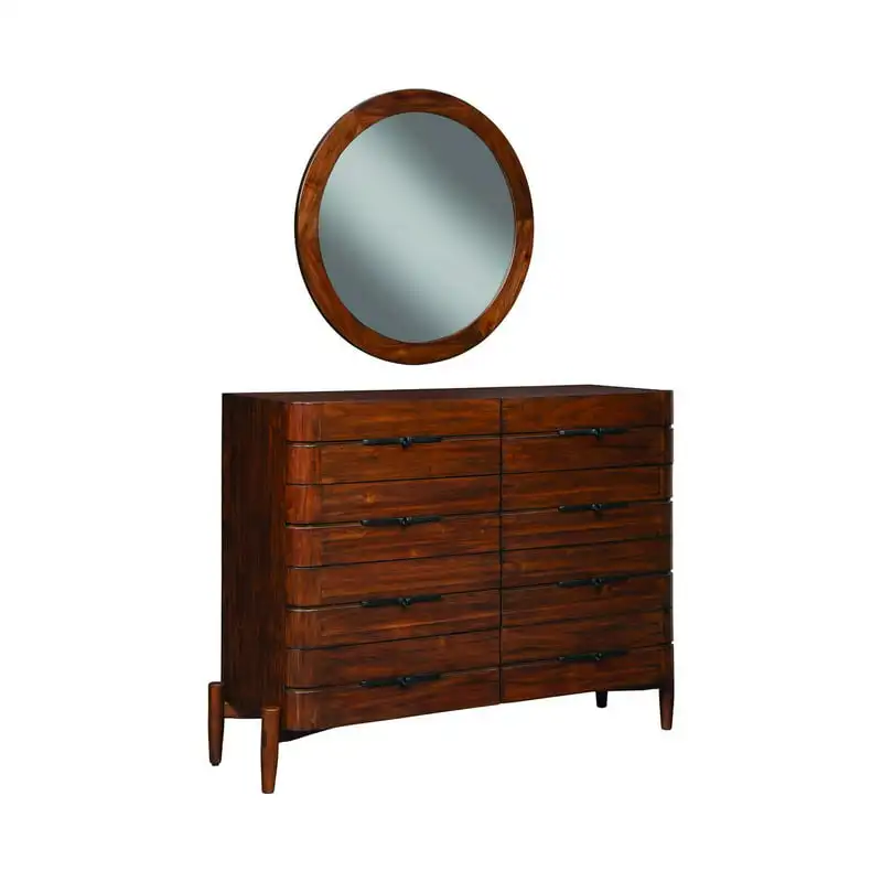This Stylish, Handcrafted, Desert Teak Mateo Round Mirror Makes a Bold Statement in Any Home.
This Stylish, Handcrafted, Desert Teak Mateo Round Mirror Makes a Bold Statement in Any Home.
