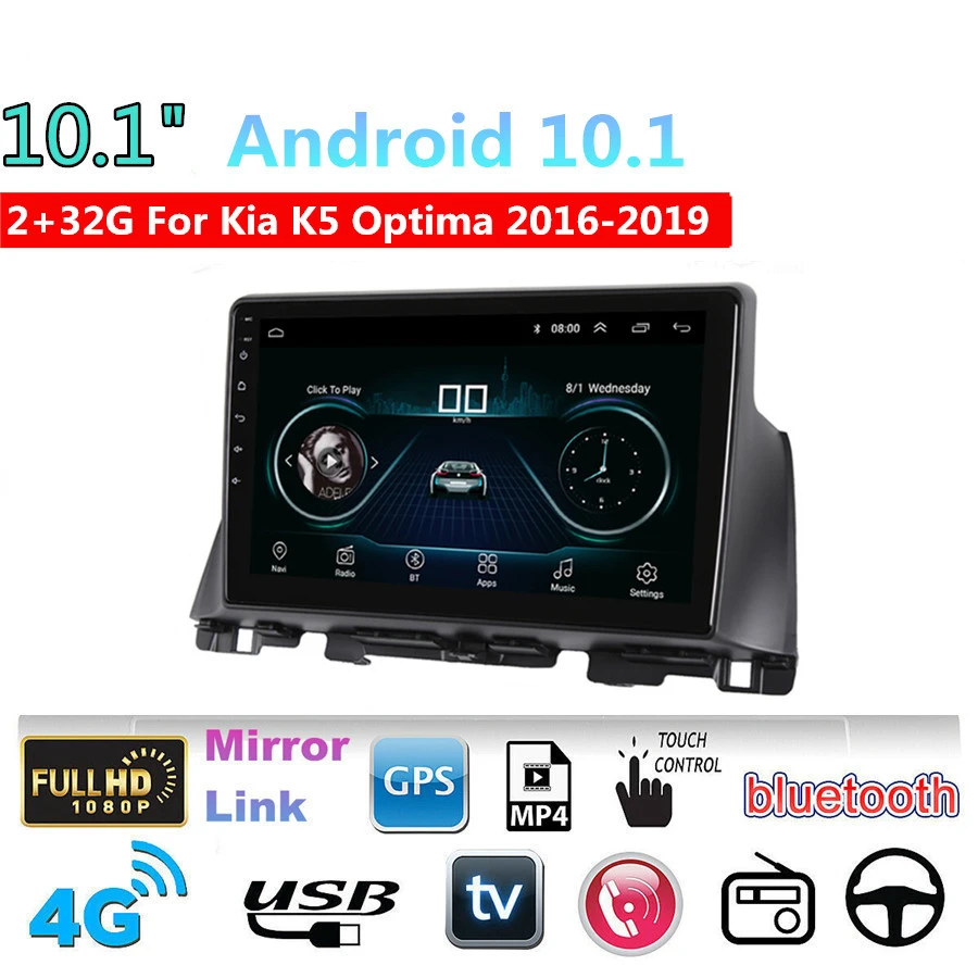 

10.1'' Car Stereo Radio 32GB GPS Navi Android 10.1 For Kia Optima K5 2016-2019