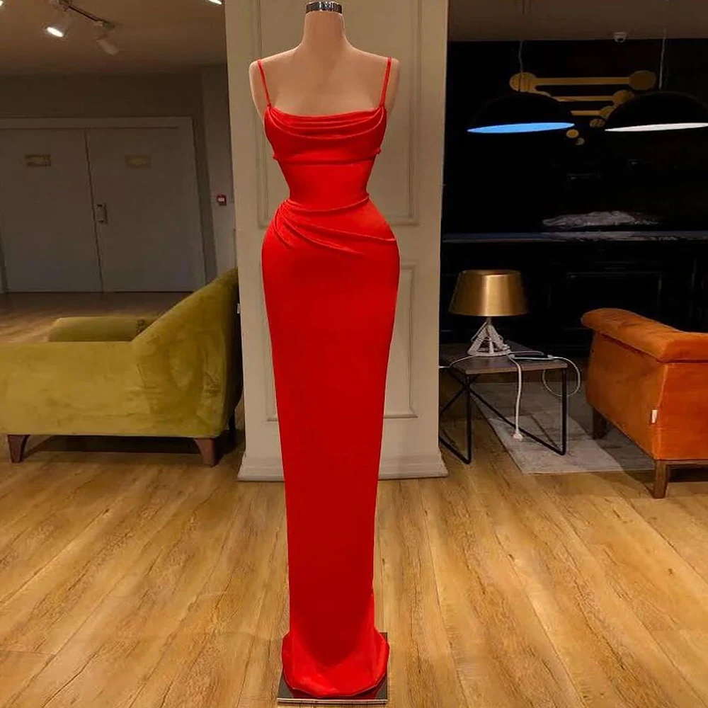 Classic Evening Dress For Women Square Collar Zipper Spaghetti Straps Prom Dress Floor Length Trumpet Satin Robes De Soirée
Classic Evening Dress For Women Square Collar Zipper Spaghetti Straps Prom Dress Floor Length Trumpet Satin Robes De Soirée