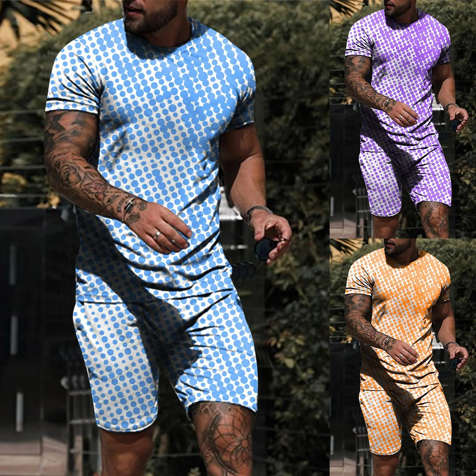 Mens Spring And Summer Leisure Sports Comfortable Breathable Sweat Absorbing Short Sleeved Shorts Two Piece Set Suit Sets
Mens Spring And Summer Leisure Sports Comfortable Breathable Sweat Absorbing Short Sleeved Shorts Two Piece Set Suit Sets