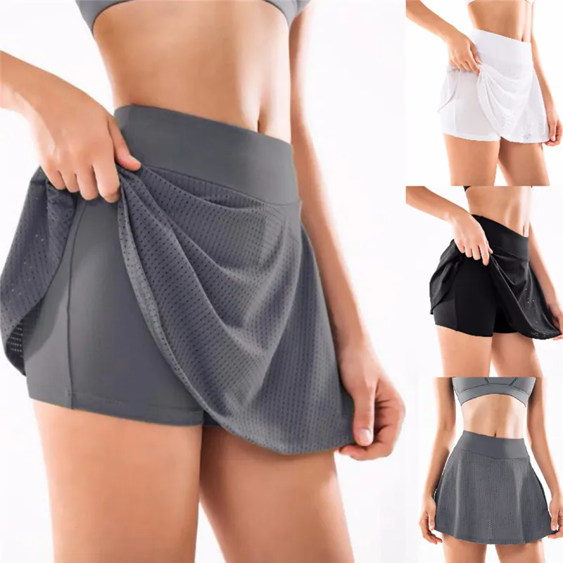 Sports Shorts Women Breathable Tennis Skirt Fitness Casual Sweat Absorb Anti Exposure Gym Two-Piece Shorts Split Skirt 
Sports Shorts Women Breathable Tennis Skirt Fitness Casual Sweat Absorb Anti Exposure Gym Two-Piece Shorts Split Skirt