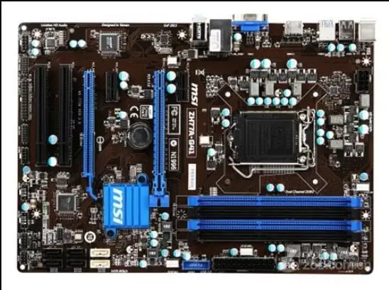 Оригинальная материнская плата для MSI ZH77A-G41 DDR3 LGA 1155 Плата USB 2 0 I3 I5 I7 CPU H77
