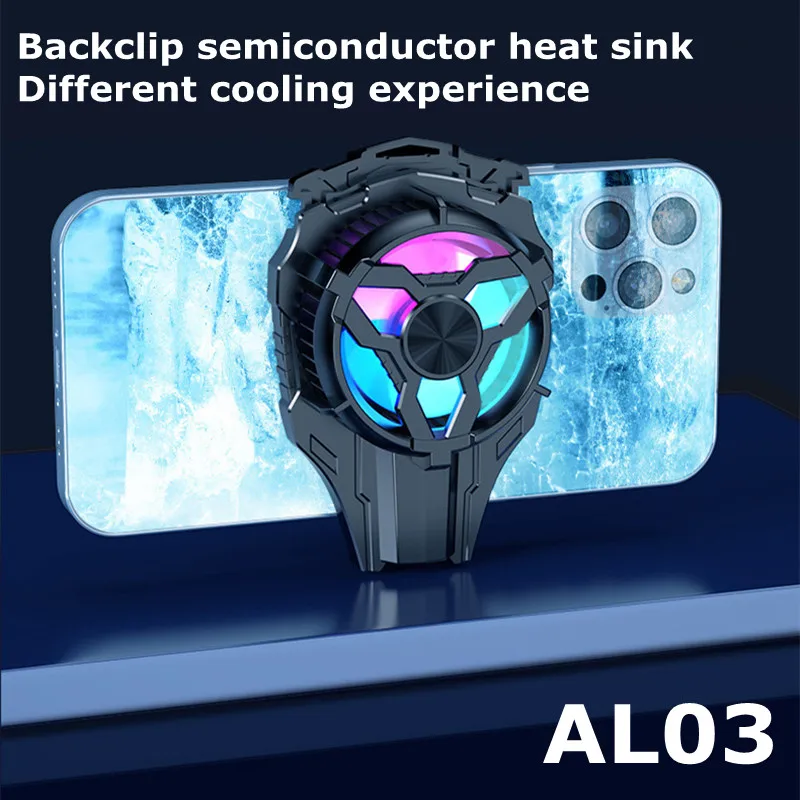 AL03 NEW Mobile Phone Semiconductor Radiator for PUBG Game Cooler with RGB Light for IPhone Samsung Xiaomi Huawei Cool Heat Sink
AL03 NEW Mobile Phone Semiconductor Radiator for PUBG Game Cooler with RGB Light for IPhone Samsung Xiaomi Huawei Cool Heat Sink