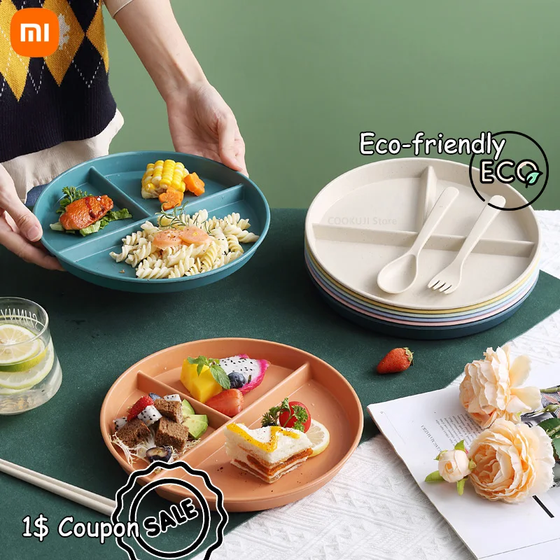 Xiaomi 3-Grid Plates for Food Dinner Plates Set Dinnerware Dining Compartment Plate Serving Dishes Salad Eco-friendly Tableware
Xiaomi 3-Grid Plates for Food Dinner Plates Set Dinnerware Dining Compartment Plate Serving Dishes Salad Eco-friendly Tableware