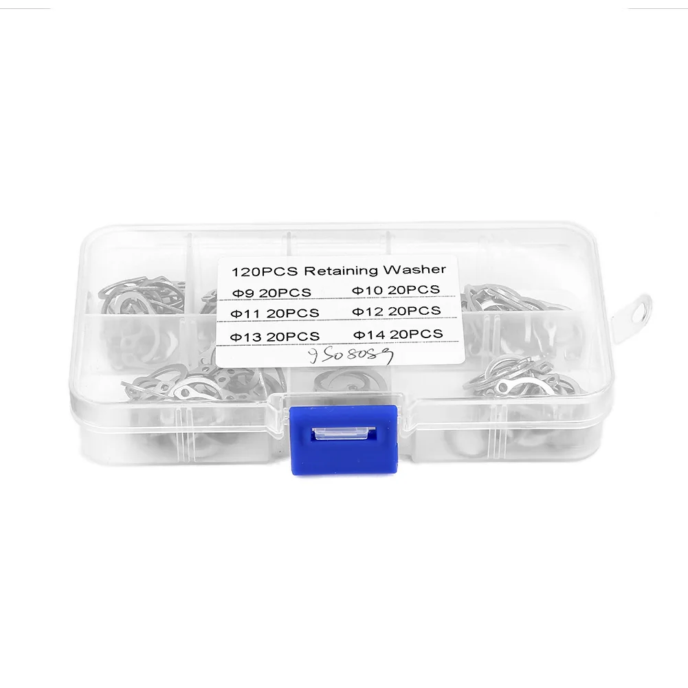 120pcs Stainless Steel Snap Retaining Ring Circlip Assortment Set 9mm - 14mm with Box circlip§c-clip§snap circlip§c-clip§snap
120pcs Stainless Steel Snap Retaining Ring Circlip Assortment Set 9mm - 14mm with Box circlip§c-clip§snap circlip§c-clip§snap