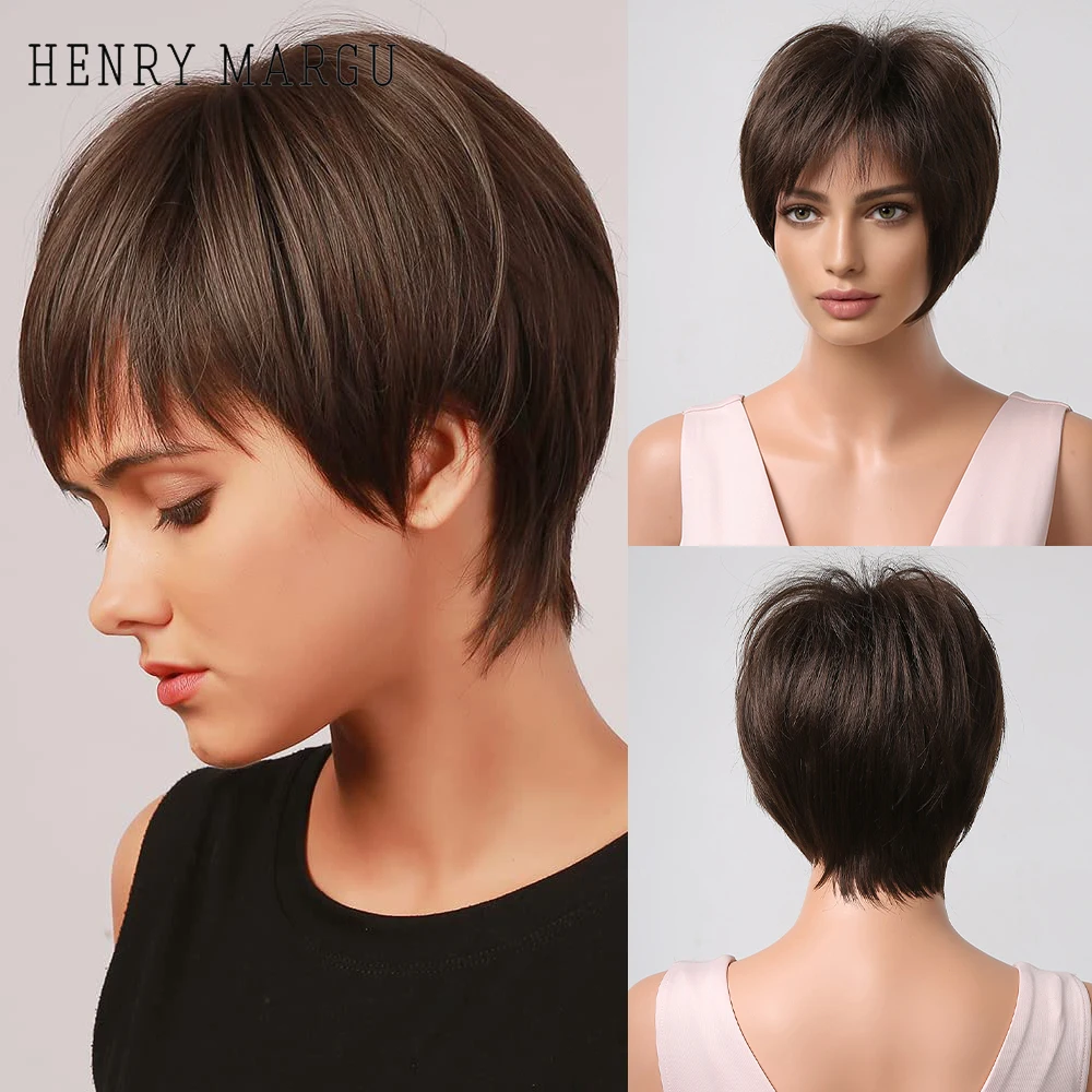HAENRY MARGU Short Brown Synthetic Wigs With Bangs Natural Bob Hair Wigs for Black Women Daily Cosplay Heat Resistant Fiber Wigs
HAENRY MARGU Short Brown Synthetic Wigs With Bangs Natural Bob Hair Wigs for Black Women Daily Cosplay Heat Resistant Fiber Wigs