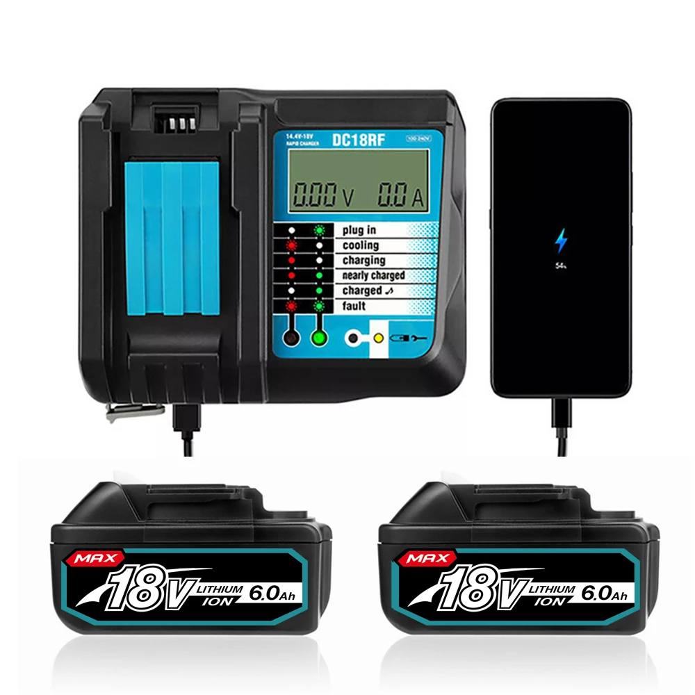 Аккумуляторная батарея Makita BL1860 B 18 в 6,0 Ач для Makita 18 в BL1860 BL1840 BL1850 с зарядкой DC18RF
Аккумуляторная батарея Makita BL1860 B 18 в 6,0 Ач для Makita 18 в BL1860 BL1840 BL1850 с зарядкой DC18RF