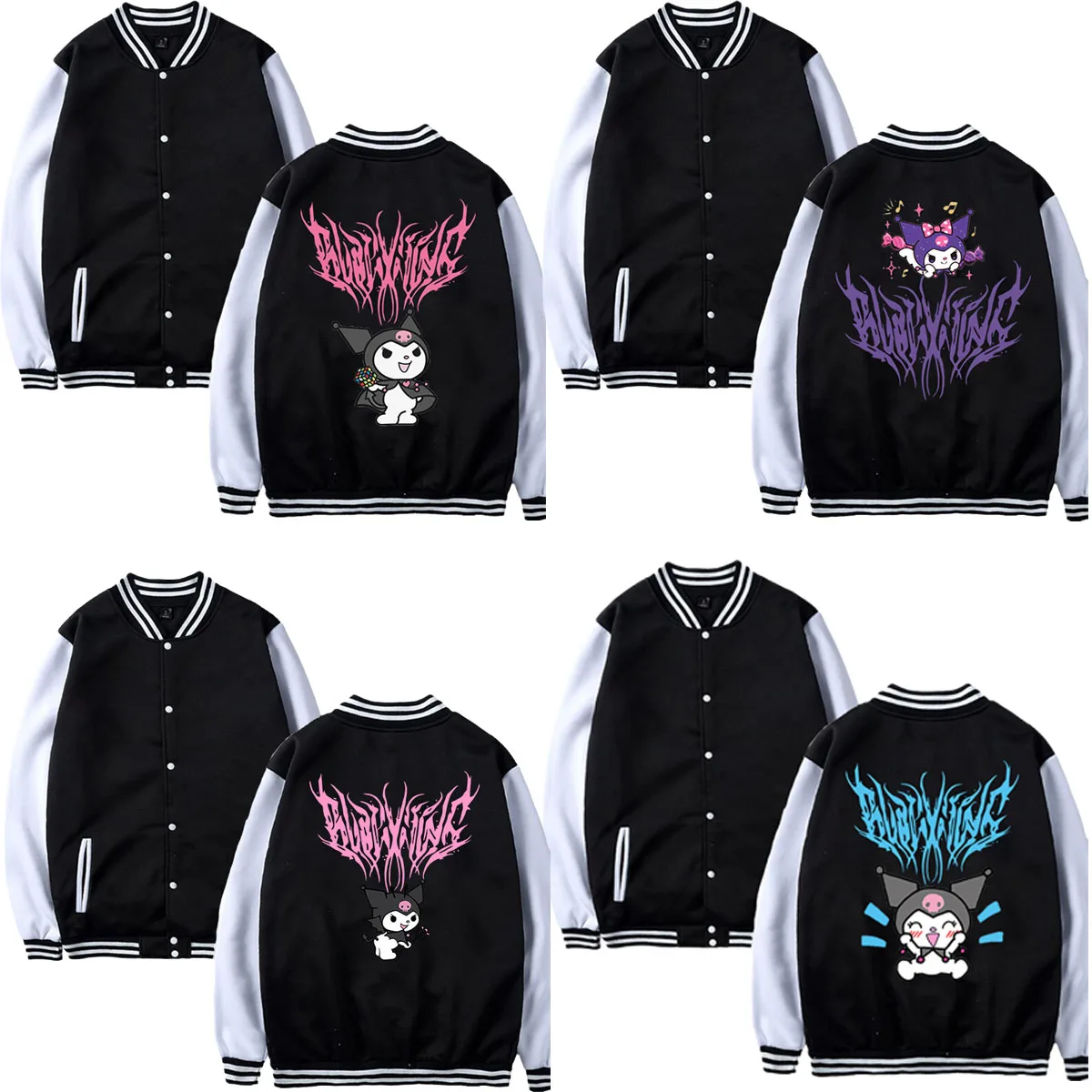 Kawaii Kuromi Printed Loose Baseball Shirt Adult Sportswear Sanrios Series Cute Anime Cartoon Casual Plus Velvet Popular Coat
Kawaii Kuromi Printed Loose Baseball Shirt Adult Sportswear Sanrios Series Cute Anime Cartoon Casual Plus Velvet Popular Coat