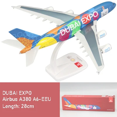 Новинка 28 см масштаб 1:250 пластиковый Дубай Экспо-Аэробус 380 A380 авиакомпании самолёт сборная сборка самолёт модель самолета
Новинка 28 см масштаб 1:250 пластиковый Дубай Экспо-Аэробус 380 A380 авиакомпании самолёт сборная сборка самолёт модель самолета