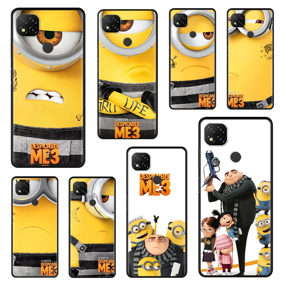 

Despicable Me Minions Case Cover for Xiaomi Redmi Note 10 11 11S 11E 11T 11S 9C 10C 10A 8 9 8A Pro Pro+ Shockproof Capinha TPU