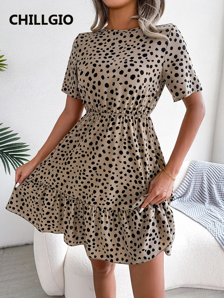 CHILLGIO Summer Polka Dot Ruffle Women Dress Short Sleeve High Waist A Line Vestido Vintage Beach Bohemian Print Summer Sundress
CHILLGIO Summer Polka Dot Ruffle Women Dress Short Sleeve High Waist A Line Vestido Vintage Beach Bohemian Print Summer Sundress