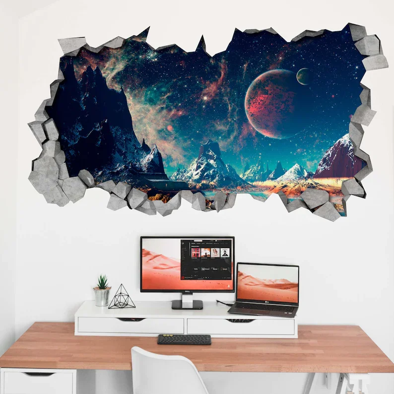Space Broken Wall Decal - 3d Wallpaper - 3d wall decals - 3d printed - 3d wall art - 3d art - Wall Sticker - Wall Decal - SKU: A
Space Broken Wall Decal - 3d Wallpaper - 3d wall decals - 3d printed - 3d wall art - 3d art - Wall Sticker - Wall Decal - SKU: A