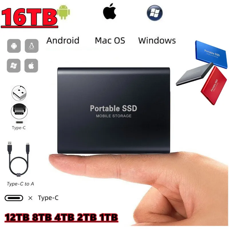 Твердотельный накопитель M.2 SSD для мобильных устройств, 16 ТБ, 8 ТБ, жесткий диск для компьютера, портативный накопитель USB 3,0, твердотельный ди...
Твердотельный накопитель M.2 SSD для мобильных устройств, 16 ТБ, 8 ТБ, жесткий диск для компьютера, портативный накопитель USB 3,0, твердотельный ди...