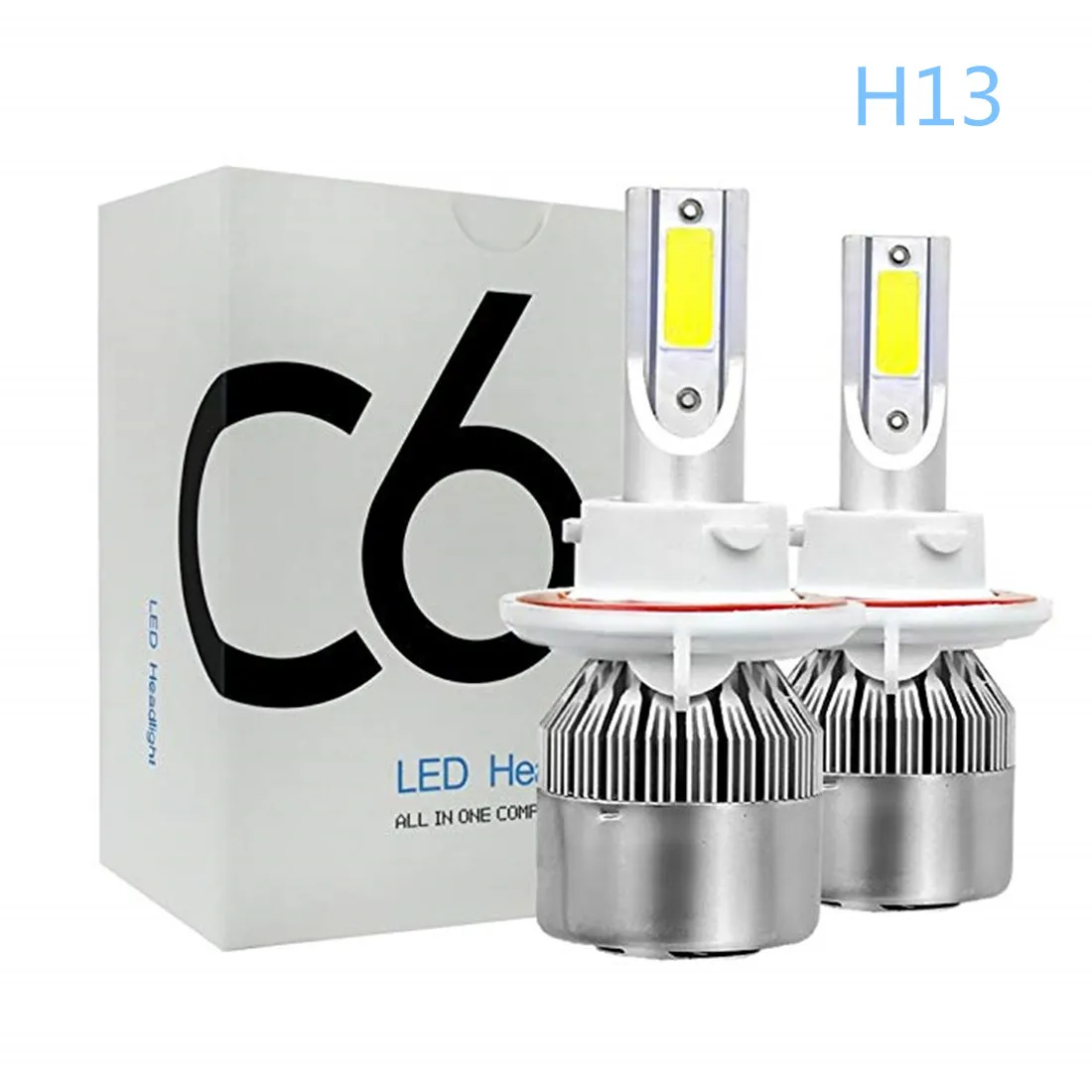 

C6 2Pcs LED Car Lights Bulbs H27 880 H3 881 HB2 9004 H7 H4 H1 H8 H9 HB4 H11 9006 9005 Auto Headlights 72W COB 6000K 3000K 8000Lm