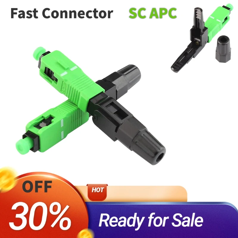 SC APC Fast Connector Fiber Optic sc apc cold connector Green fibra FTTH single mode quick connector SC adapter Field Assembly
SC APC Fast Connector Fiber Optic sc apc cold connector Green fibra FTTH single mode quick connector SC adapter Field Assembly