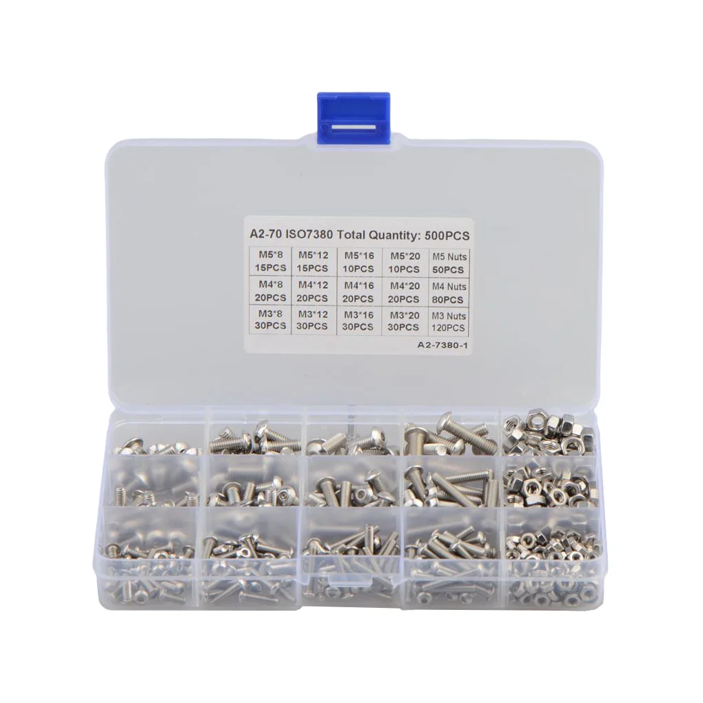 500 Pieces/Set Universal Car Truck Boat 15 Kinds Bolts Storage Box Screws Automotive Automobile Repair Spare Parts
500 Pieces/Set Universal Car Truck Boat 15 Kinds Bolts Storage Box Screws Automotive Automobile Repair Spare Parts