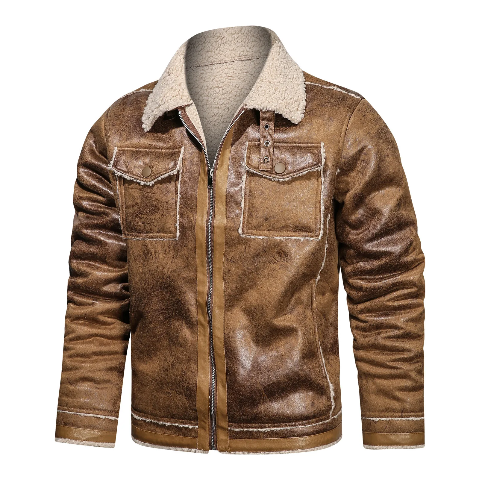 Men's Casual Winter h Jacket Warm Coat Jackets Turn-down Collar Long Sleeve Zipper Pocket Fashion Jacket
Men's Casual Winter h Jacket Warm Coat Jackets Turn-down Collar Long Sleeve Zipper Pocket Fashion Jacket