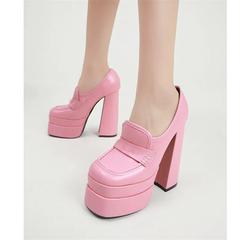 Женские туфли на платформе, высокий квадратный каблук, квадратный носок, низкий каблук, вечерние туфли, модельные туфли, весна-осень 
Женские туфли на платформе, высокий квадратный каблук, квадратный носок, низкий каблук, вечерние туфли, модельные туфли, весна-осень