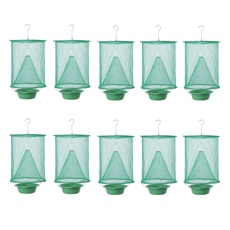 10 Piece Fly Catcher Reusable Hanging Fly Trap Flytrap Cage Net Outdoor Garden Hanging Flycatcher Easy To Remove
10 Piece Fly Catcher Reusable Hanging Fly Trap Flytrap Cage Net Outdoor Garden Hanging Flycatcher Easy To Remove