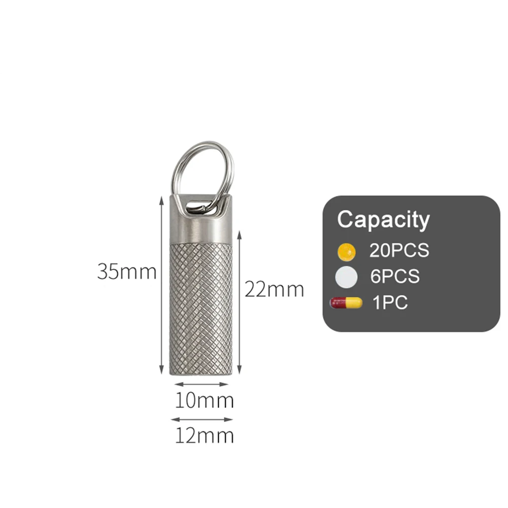 Durable Pill Holder Part Outdoor Activities Pill Holder Portable Titanium Travel Waterproof 2-Layer Container Fob
Durable Pill Holder Part Outdoor Activities Pill Holder Portable Titanium Travel Waterproof 2-Layer Container Fob