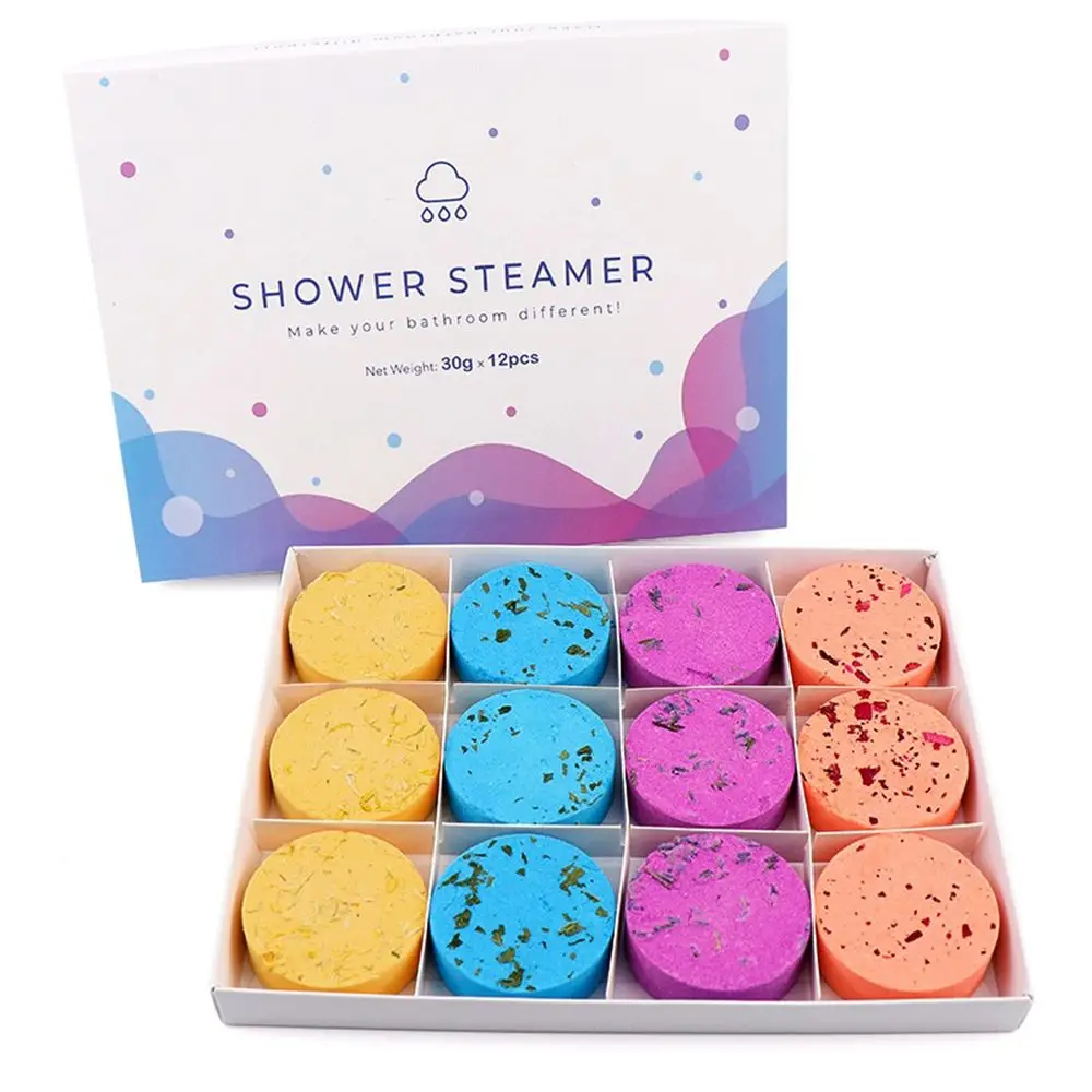 12pcs/box Shower Steamers Aromatherapy Bath Bombs Tablets with Essential Oils Sweet Sensual Scents Stress Relief Relaxation Spa
12pcs/box Shower Steamers Aromatherapy Bath Bombs Tablets with Essential Oils Sweet Sensual Scents Stress Relief Relaxation Spa