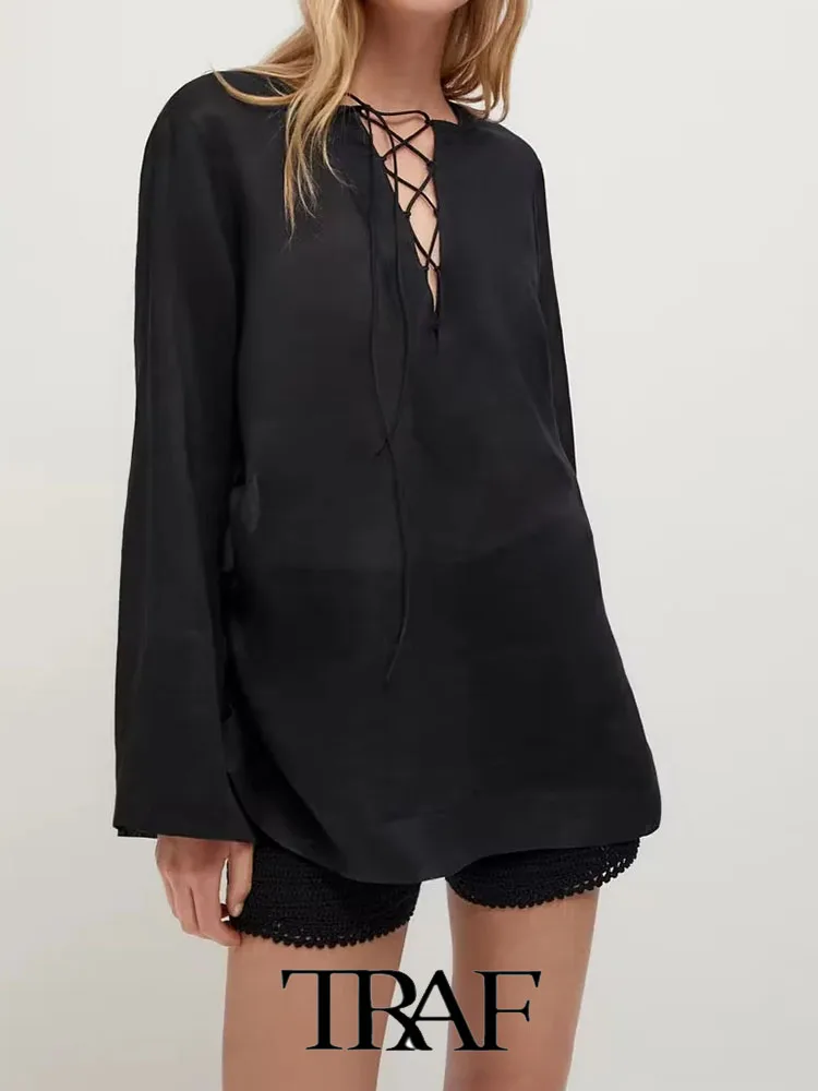 TRAF ZA ree Women Blouse New Fashion Loose Fit Cotton And Linen Chic Design Casual Shirt Loose Vintage Blouses Leisure Shirt
TRAF ZA ree Women Blouse New Fashion Loose Fit Cotton And Linen Chic Design Casual Shirt Loose Vintage Blouses Leisure Shirt