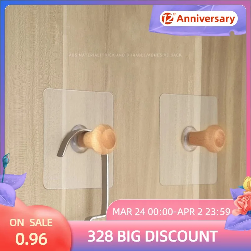 Wall-Mounted Solid Wood Hook Creative Household Decorative Natural Wooden Hanger Coat Key Holder Seamless Storage Sticky Hooks
Wall-Mounted Solid Wood Hook Creative Household Decorative Natural Wooden Hanger Coat Key Holder Seamless Storage Sticky Hooks