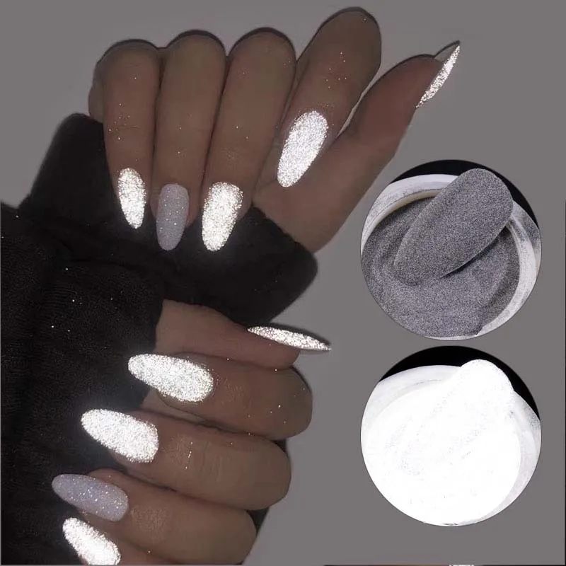 Reflective Nail Powder Glow In The Dark For Bar Disco Shiny Dust Sparkling Pigment Fluorescent Nail Glitter Nail Art Decorations
Reflective Nail Powder Glow In The Dark For Bar Disco Shiny Dust Sparkling Pigment Fluorescent Nail Glitter Nail Art Decorations