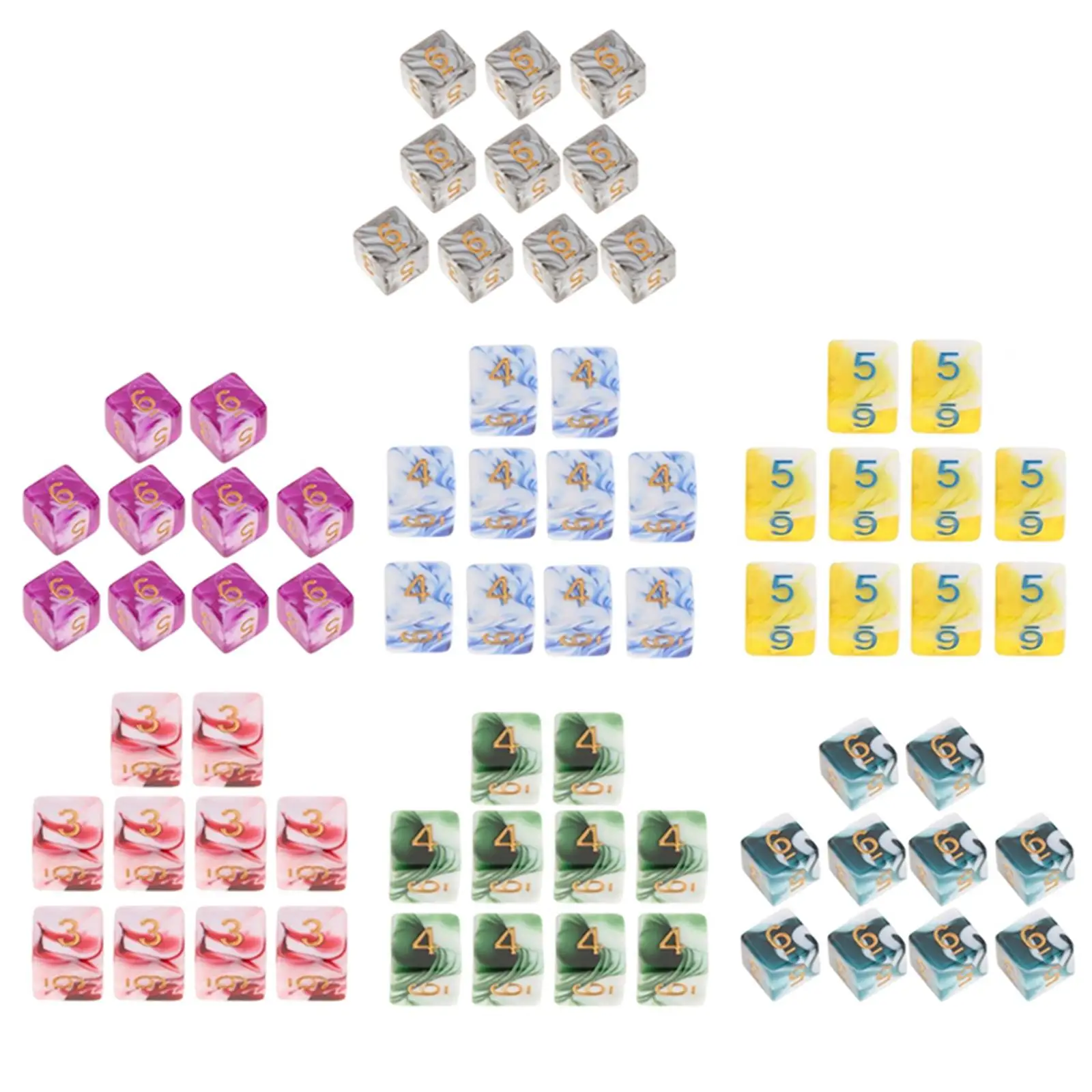 Acrylic 6 Sides Dice Leisure Entertainment Toys Math Teaching Aids Game Dice for Board Table Roll Playing Party Game
Acrylic 6 Sides Dice Leisure Entertainment Toys Math Teaching Aids Game Dice for Board Table Roll Playing Party Game