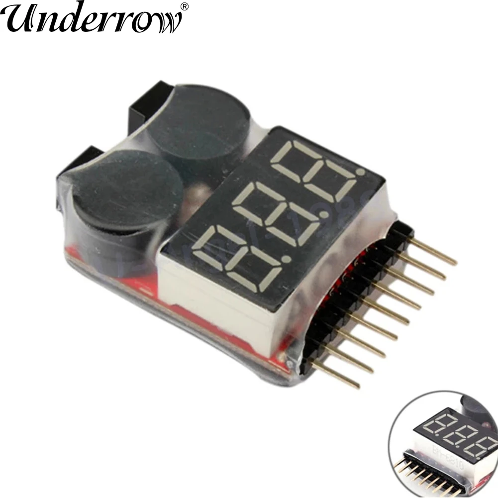 Lipo Battery Voltage Tester Low Voltage Buzzer Alarm for 2-8S Lipo Life LiMn Li-ion Battery Checker Monitor
Lipo Battery Voltage Tester Low Voltage Buzzer Alarm for 2-8S Lipo Life LiMn Li-ion Battery Checker Monitor