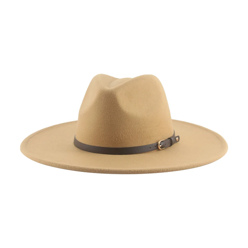 

Шляпа Федора зимняя женская шляпа фетровые шляпы женские фетровые головные уборы с большими полями 9,5 см однотонная Панама с ремешком Повседневная шляпа для мужчин Женская кепка