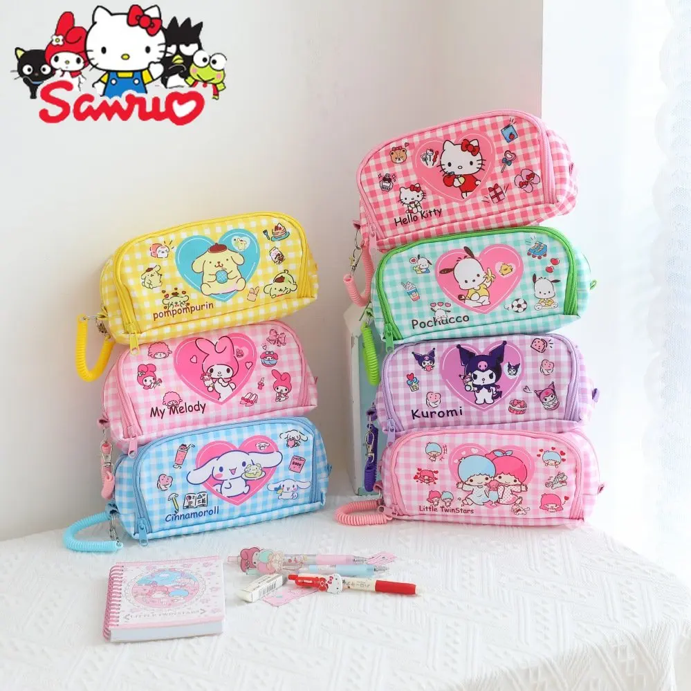 

Sanrio Melody Kuromi Hello Kitty Cinnamoroll Pochacco Pen Bag Stationery Storage Bag Case Pencil Case for Elementary Students