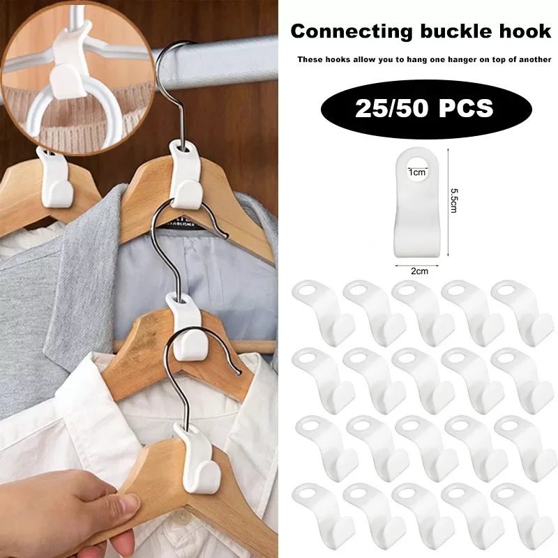 25/50PCS Mini Clothes Hanger for Closet Connector Hooks Cascading Plastic Wardrobe Coat Organizer Rack Holder Space Saving
25/50PCS Mini Clothes Hanger for Closet Connector Hooks Cascading Plastic Wardrobe Coat Organizer Rack Holder Space Saving