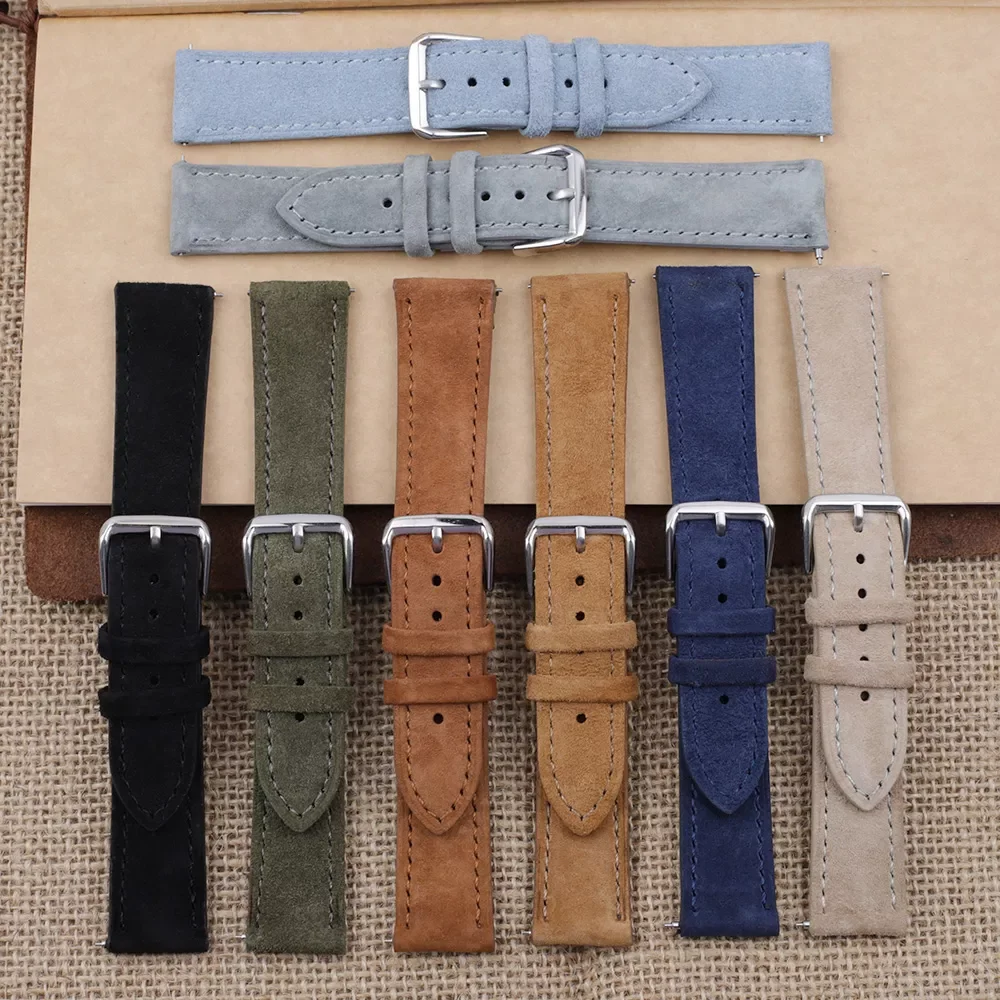 Soft Suede Leather Watch Band 18mm 19mm 20mm 22mm 24mm Blue Brown Watch Straps Stainless Steel Buckle Watch Accessories
Soft Suede Leather Watch Band 18mm 19mm 20mm 22mm 24mm Blue Brown Watch Straps Stainless Steel Buckle Watch Accessories