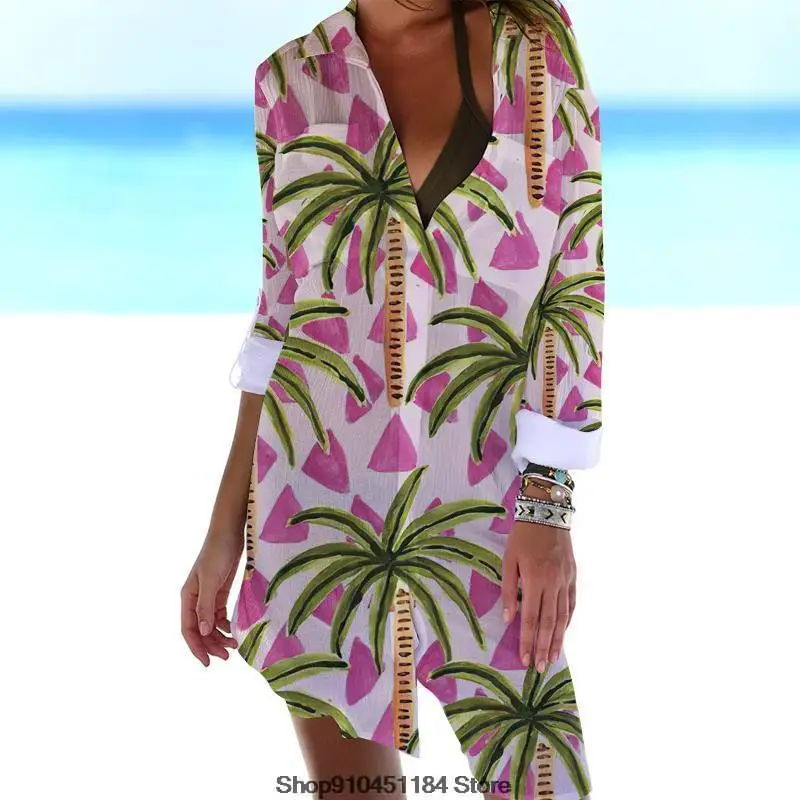 New Casual Women's Shirt Long-Sleeved Lapel Pleated Beach Sunscreen tops Long Sleeve V Neck Button Up Turn Down Collar Blouse
New Casual Women's Shirt Long-Sleeved Lapel Pleated Beach Sunscreen tops Long Sleeve V Neck Button Up Turn Down Collar Blouse