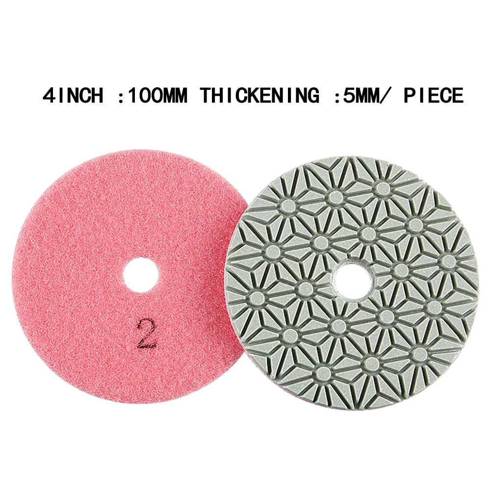 

3PCS 4Inch Dry/wet Diamond 3 Step Polishing Pads For Granite Stone Concrete Marble Grinding Abrasive Power Tools Dropshippin G