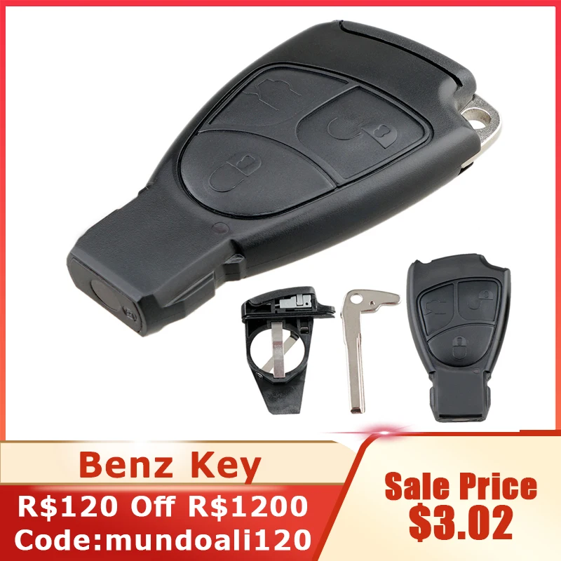 Автомобильный ключ 2/3/4 кнопки Замена для Mercedes Benz C B E Class W203 W211 W204 YU BN CLS CLK Remote Key