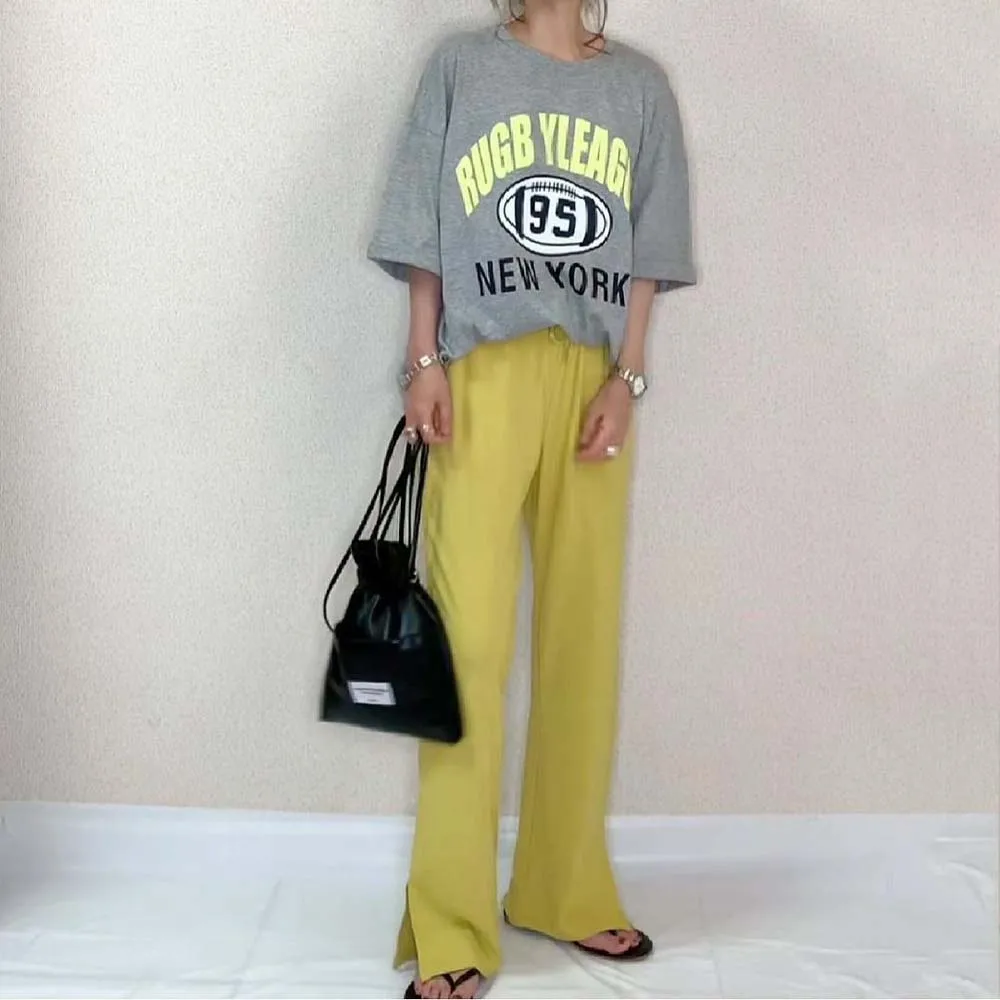 Women's T-shirt 2022 Summer Loose And Thin Short-sleeved Rugby Letter Printing Round Neck All-match Pullover Leisure Ladies Top
Women's T-shirt 2022 Summer Loose And Thin Short-sleeved Rugby Letter Printing Round Neck All-match Pullover Leisure Ladies Top