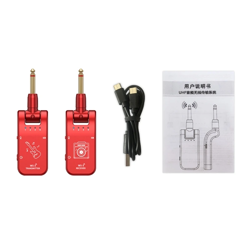 Wireless Guitar System Guitar Transmitter Receiver Built-in Rechargeable Battery
Wireless Guitar System Guitar Transmitter Receiver Built-in Rechargeable Battery