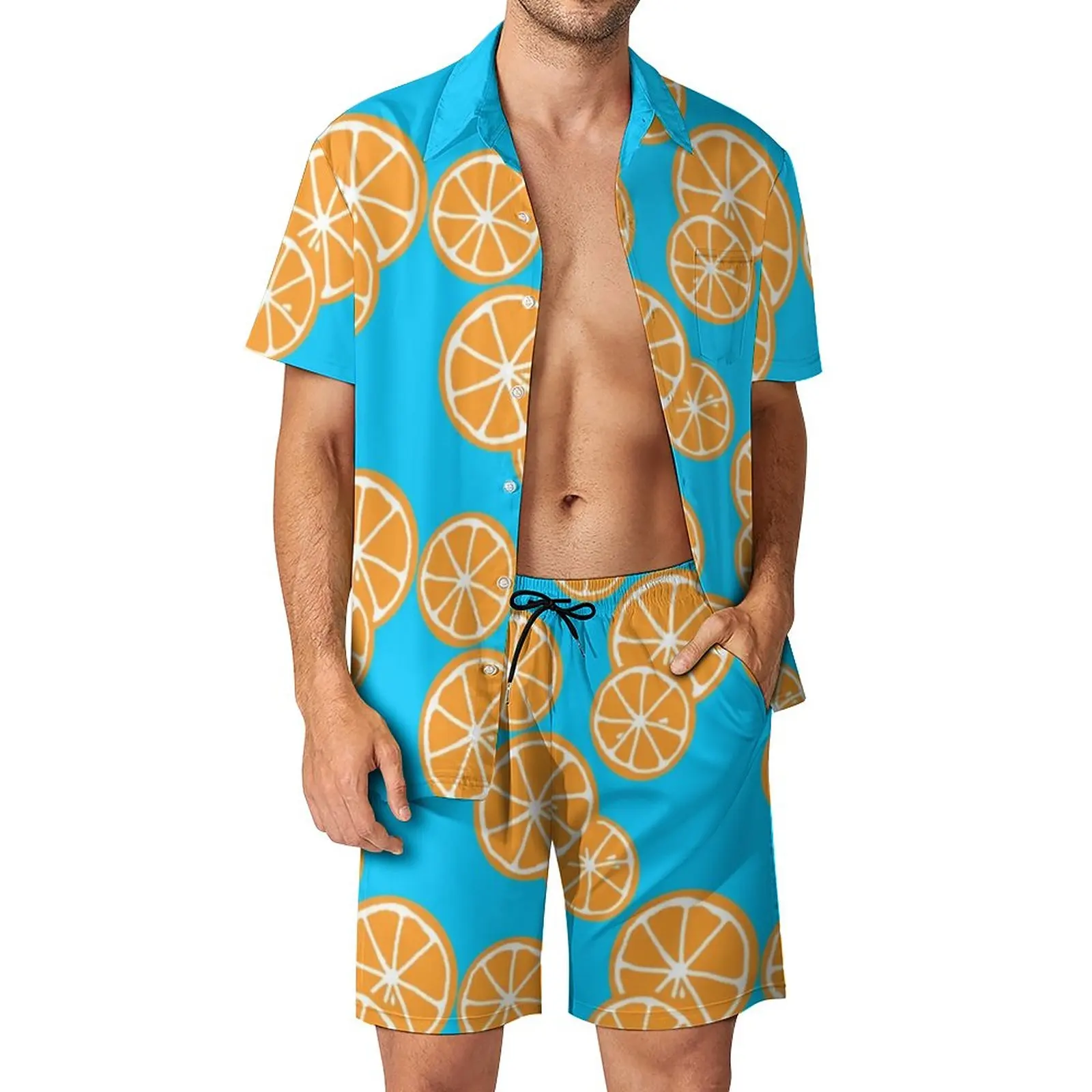 Oranges Slices Men Sets Yellow Fruit Print Hawaii Casual Shirt Set Short Sleeve Design Shorts Summer Beach Suit Plus Size
Oranges Slices Men Sets Yellow Fruit Print Hawaii Casual Shirt Set Short Sleeve Design Shorts Summer Beach Suit Plus Size