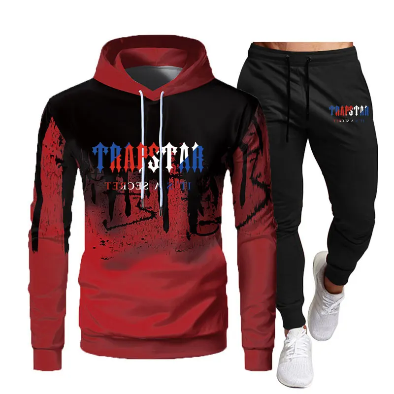New Men's Autumn Winter Sets Trapstar Hoodie+Pants Pieces Casual Tracksuit Male Sportswear Brand Clothing Sweat Suit
New Men's Autumn Winter Sets Trapstar Hoodie+Pants Pieces Casual Tracksuit Male Sportswear Brand Clothing Sweat Suit